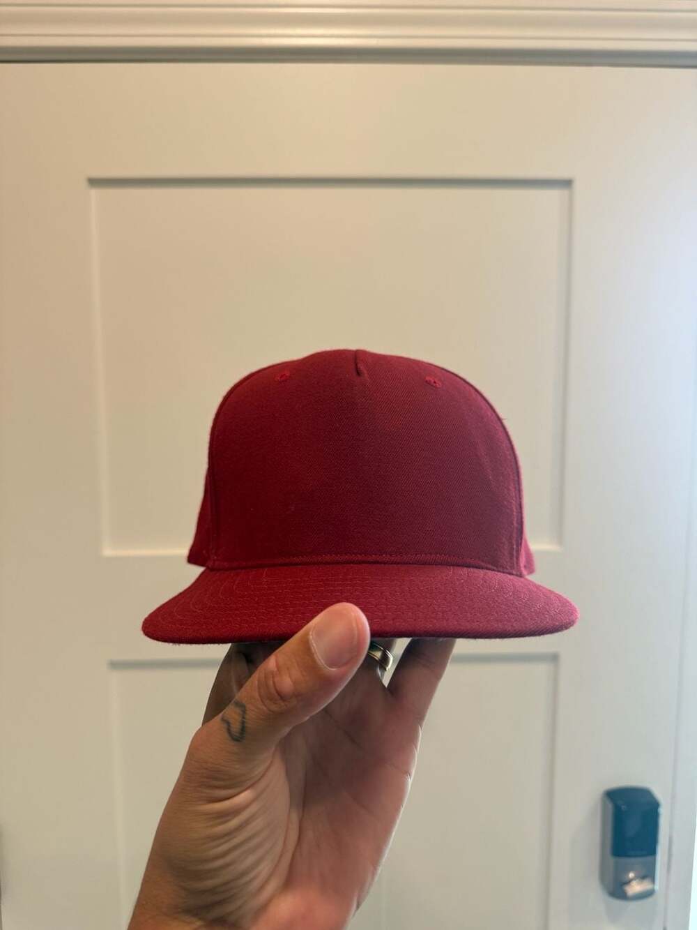 New Era Pro Model Vintage Dupont Visor Maroon Flat Bill Hat Medium-Large